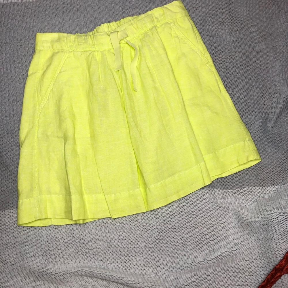 J. Crew Neon Yellow Skirt with Pockets C1